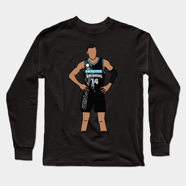 RJ Hampton - New Zealand Breakers Long Sleeve T-Shirt by xavierjfong